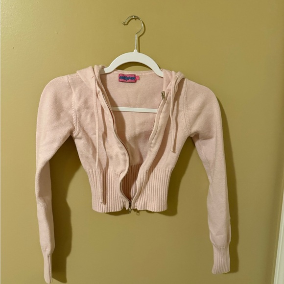 Edikted Light Pink Hooded Cardigan - Picture 1 of 3